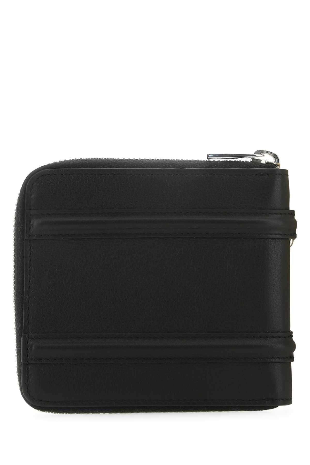 Alexander Mcqueen Men Black Leather Wallet