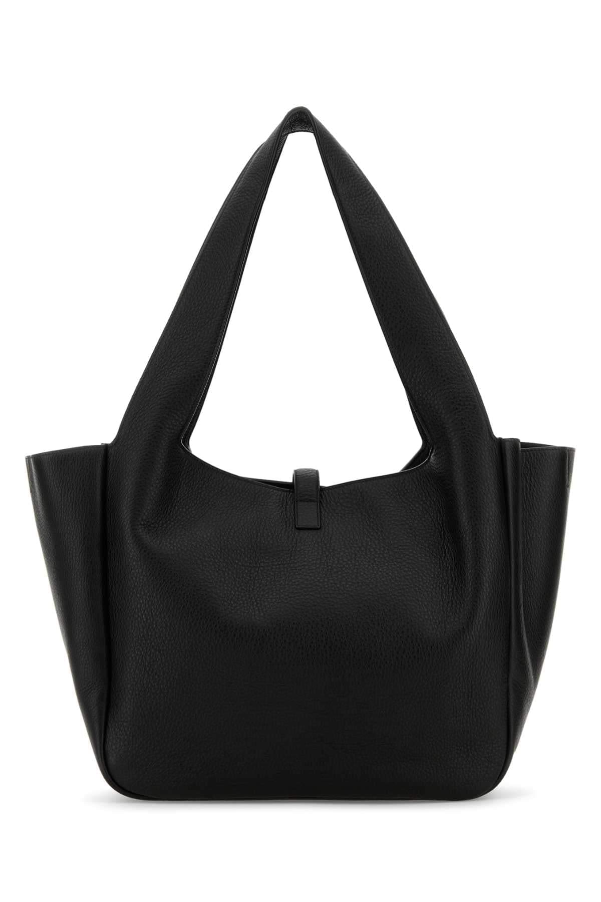 Saint Laurent Women Black Leather Le 5 À 7 Bea Shopping Bag