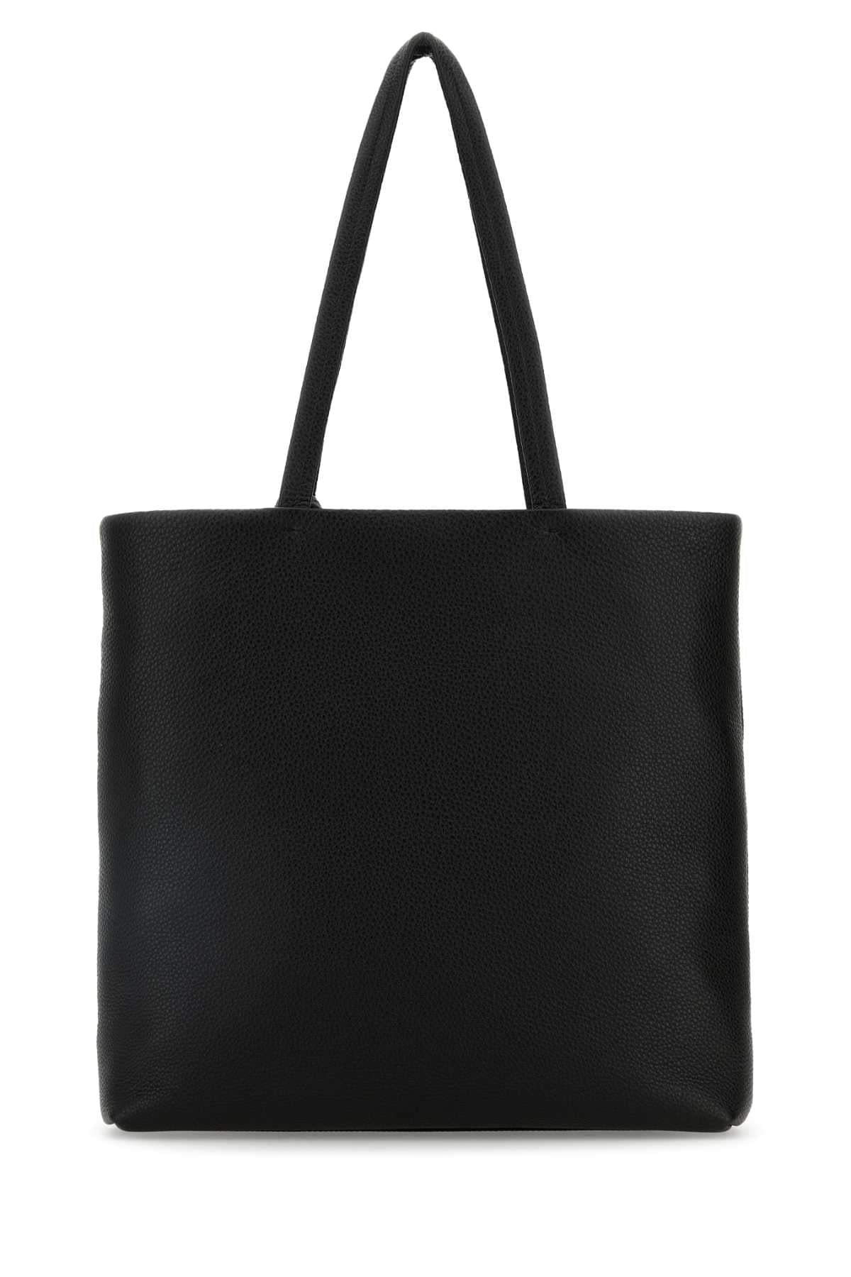 Prada Women Black Leather Shopping Bag
