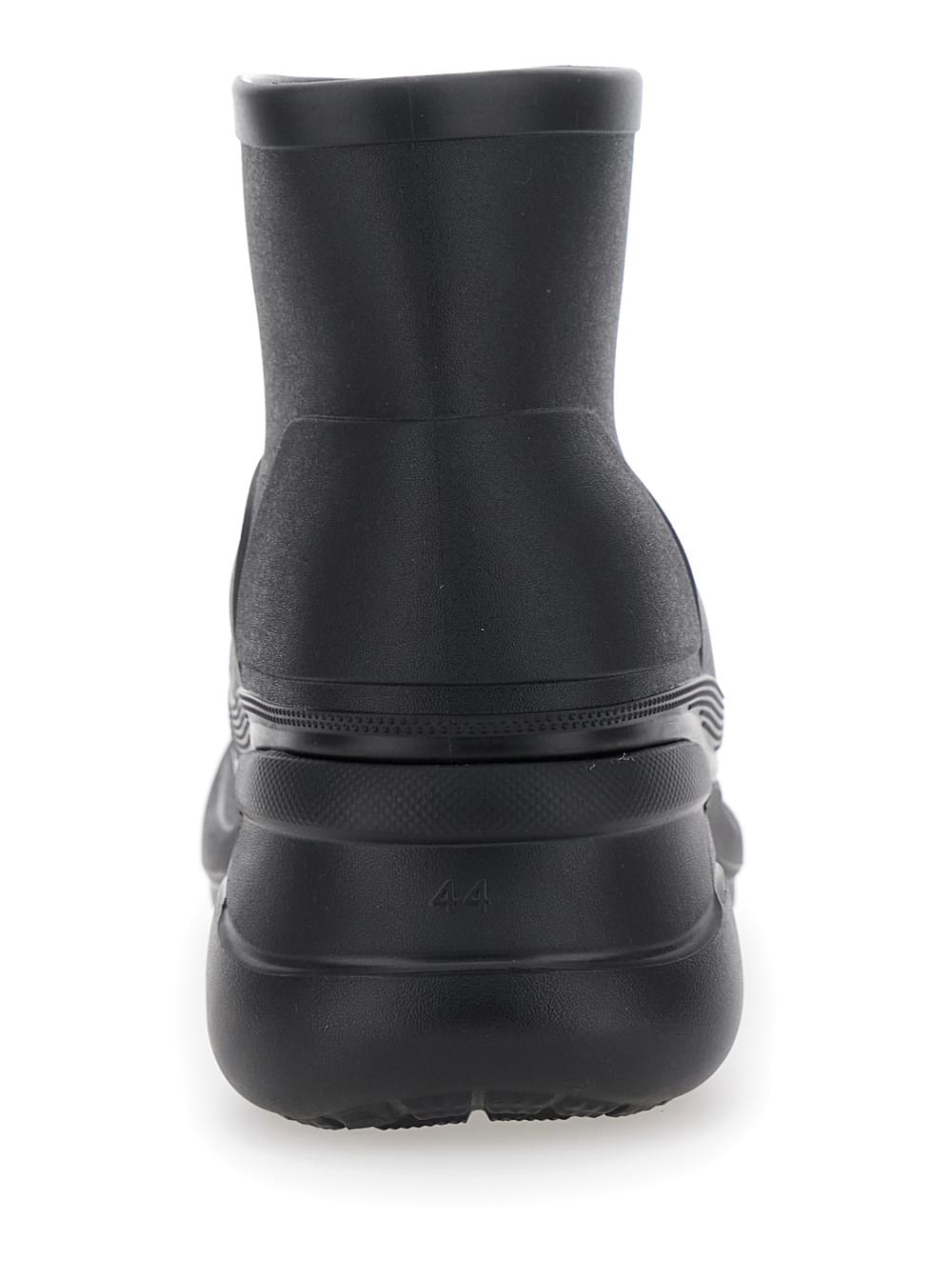 Balenciaga Men 'Crocs' Black Ankle Boots With Embossed Logo On The Front In Tech Fabric Man