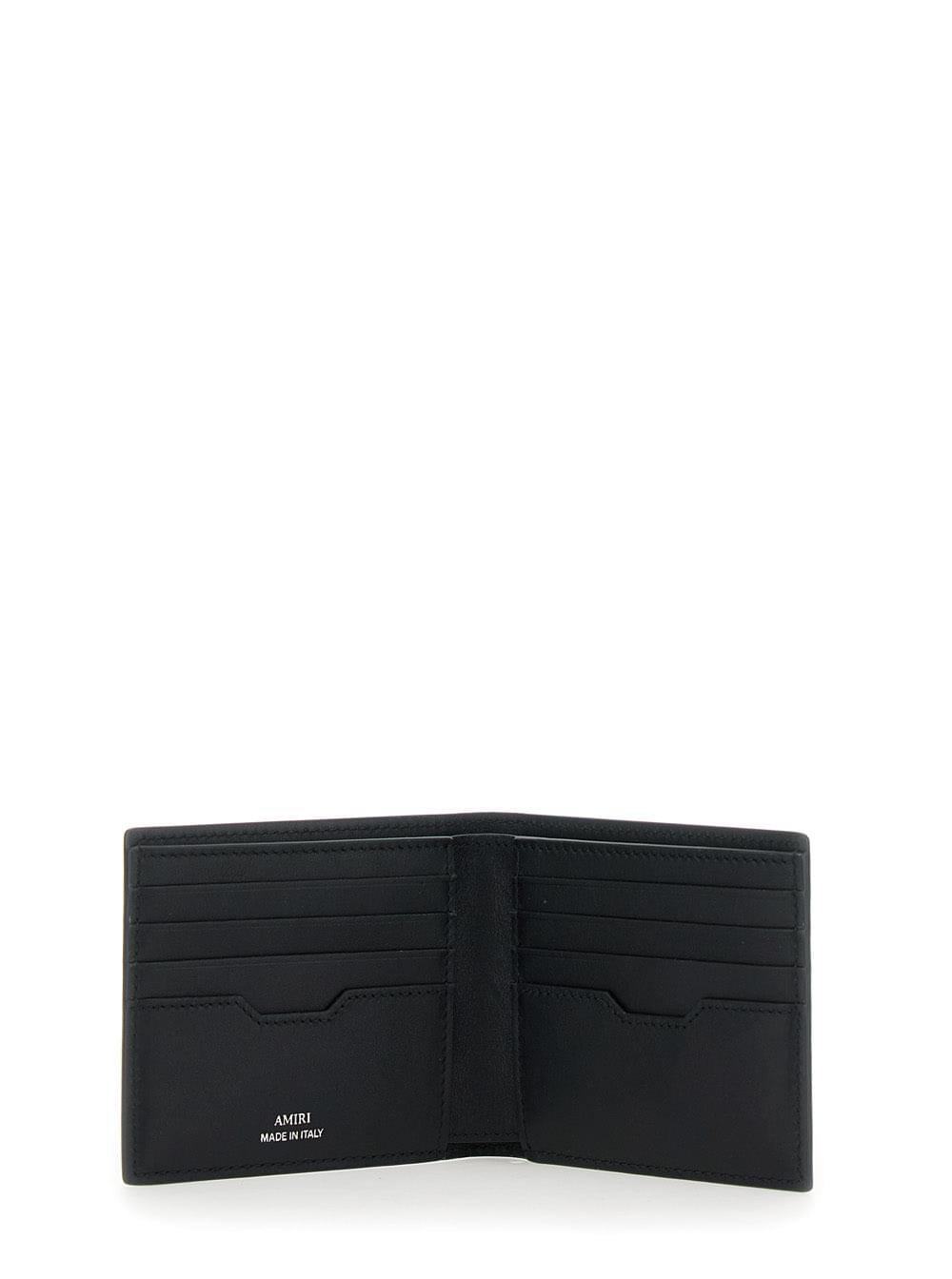 Amiri Men Bi-Fold Wallwt With Logo Lettering On The Front In Leather Man