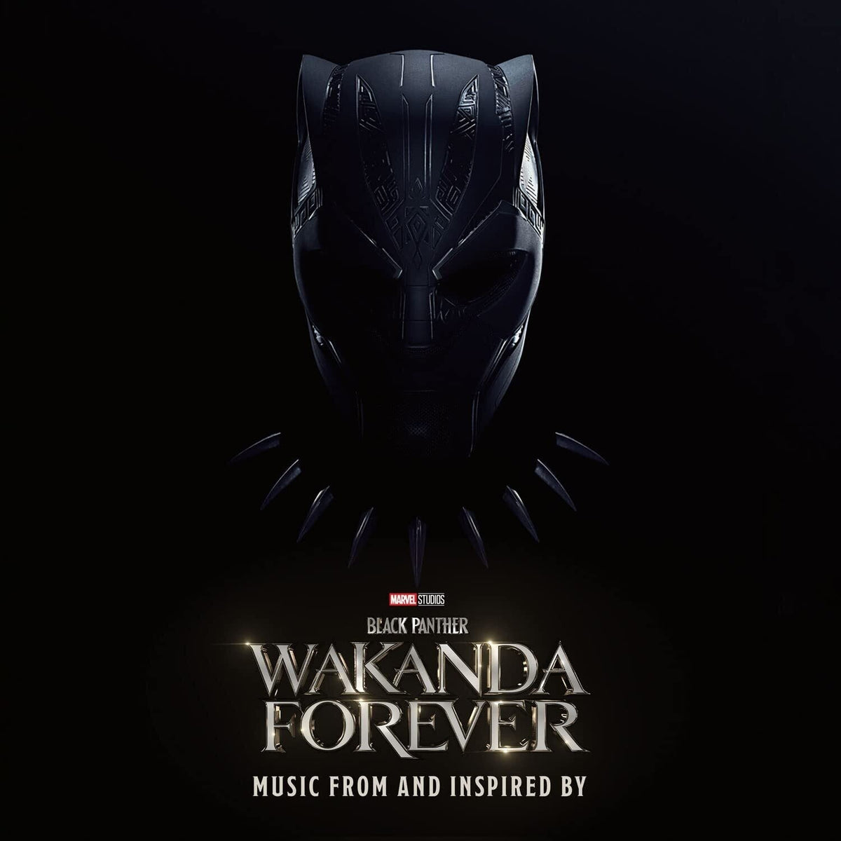 Brand new Black Panther: Wakanda Forever soundtrack double LP vinyl record featuring various artists, presented in collectible gatefold packaging for music fans and Marvel collectors.