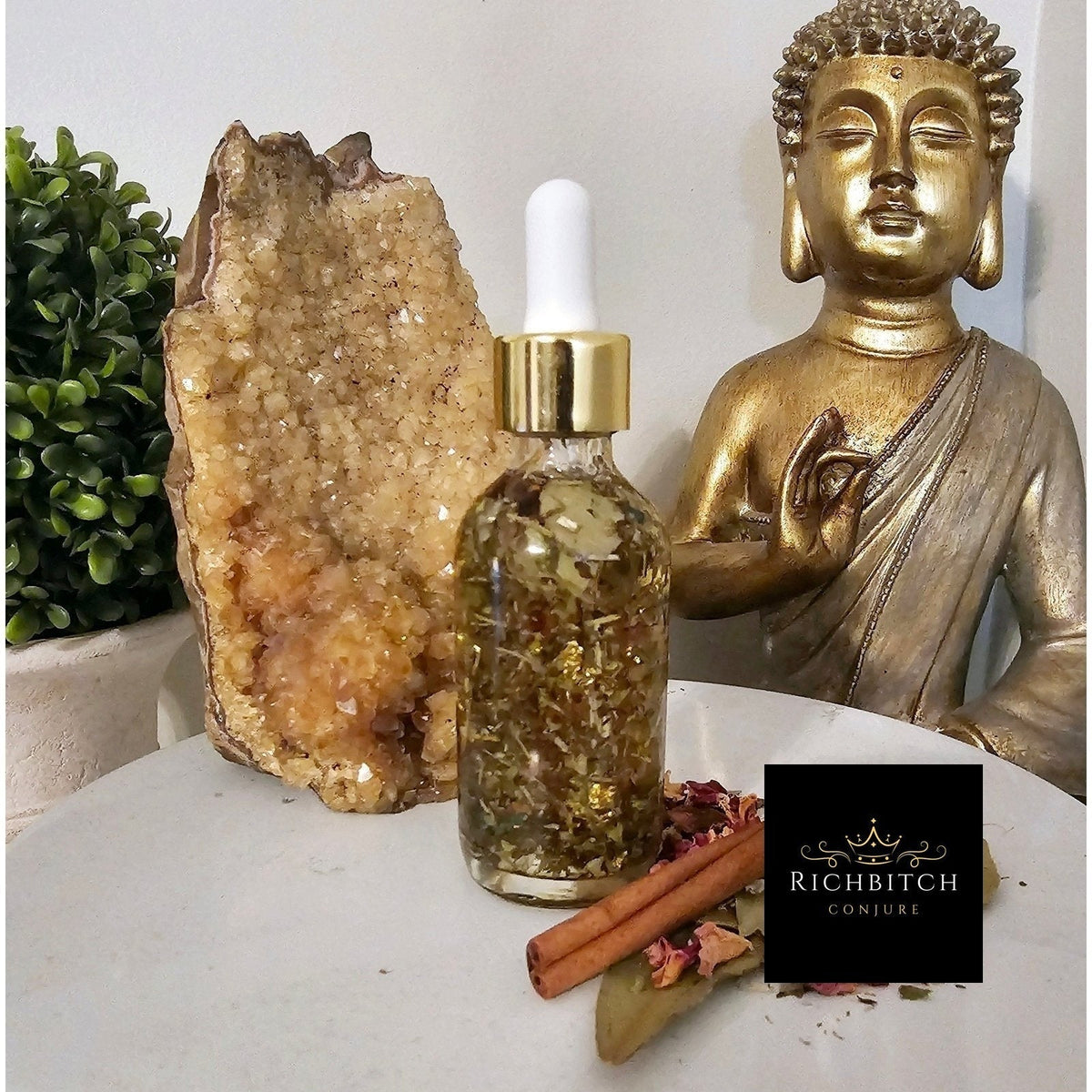 Rich Bitch Money Drawing Hoodoo Conjure Oil | Money Attraction Oil | Wealth Ritual Oil | Prosperity Rootwork Oil | Abundance Spiritual Supply