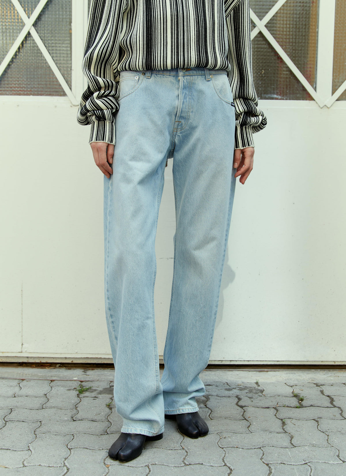 Vtmnts Women Double Waist Denim Jeans