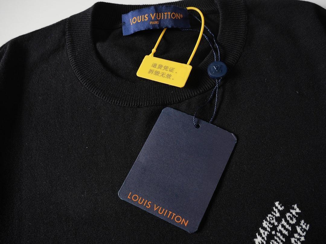 Black Louis Vuitton sweatshirt with a visible brand tag on a neutral background Louis Vuitton T-Shirt Without Collar 'Black'