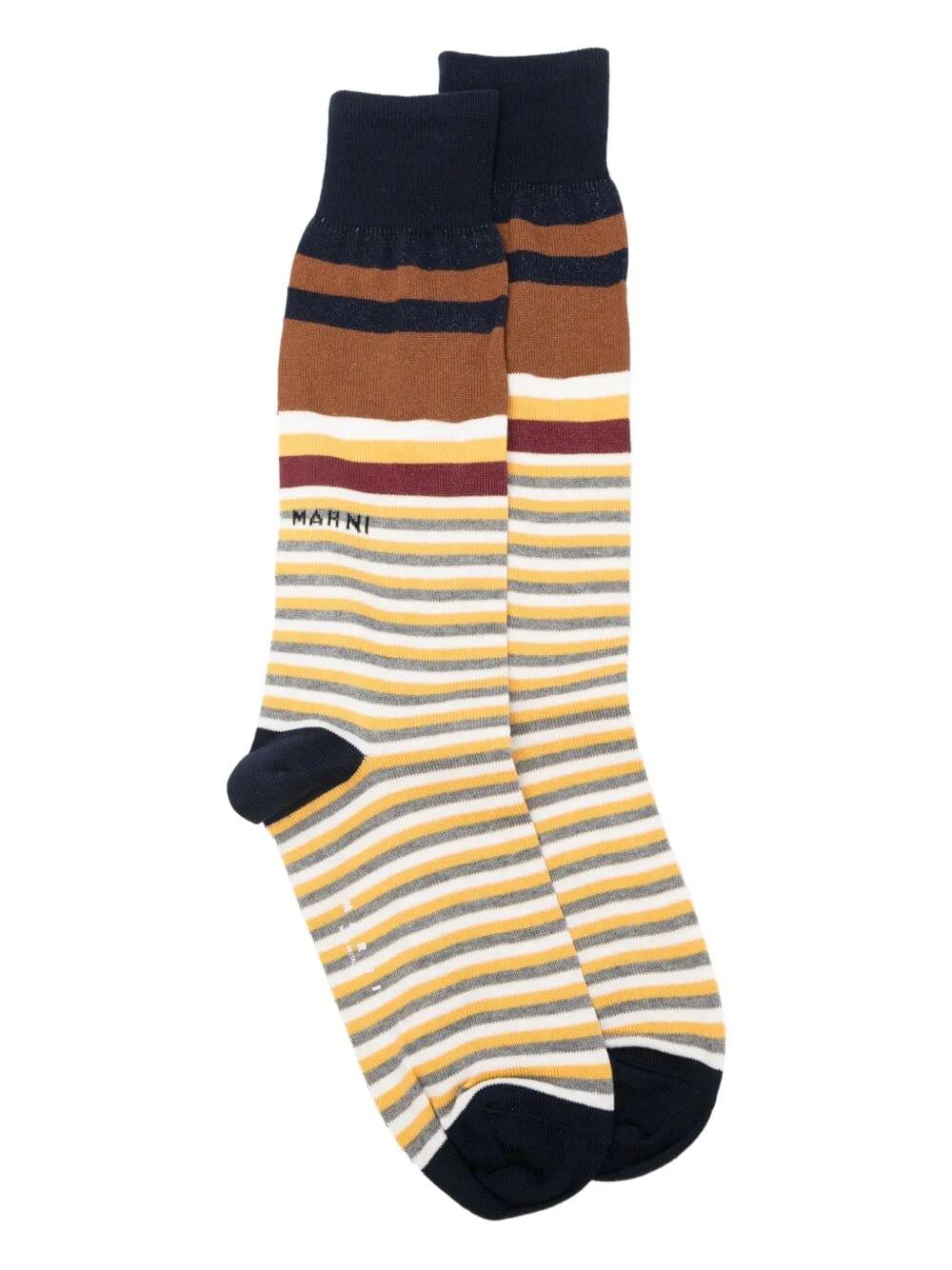 Marni Women Mixed Stripes Cotton Socks