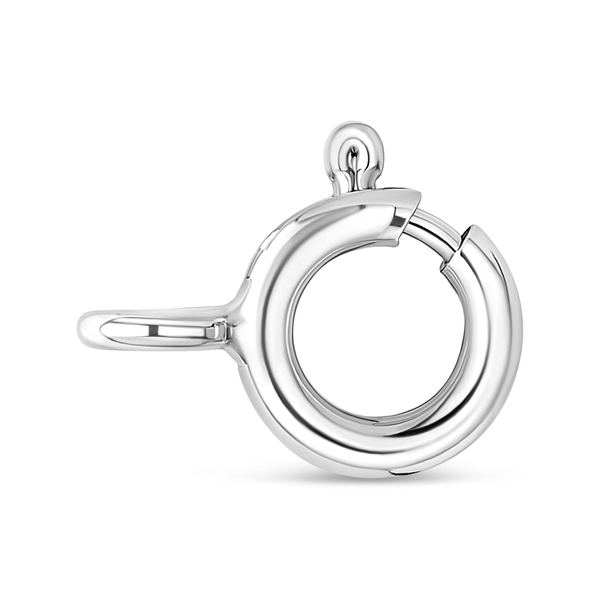 Silver toggle clasp on a white background