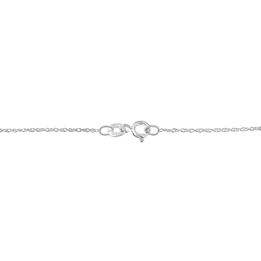 Silver chain bracelet on a white background
