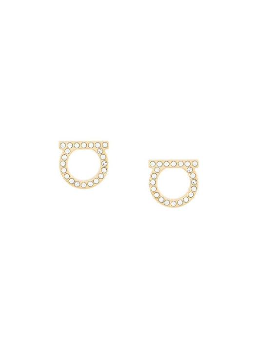 Ferragamo Women Gancini Crystals Earrings - L