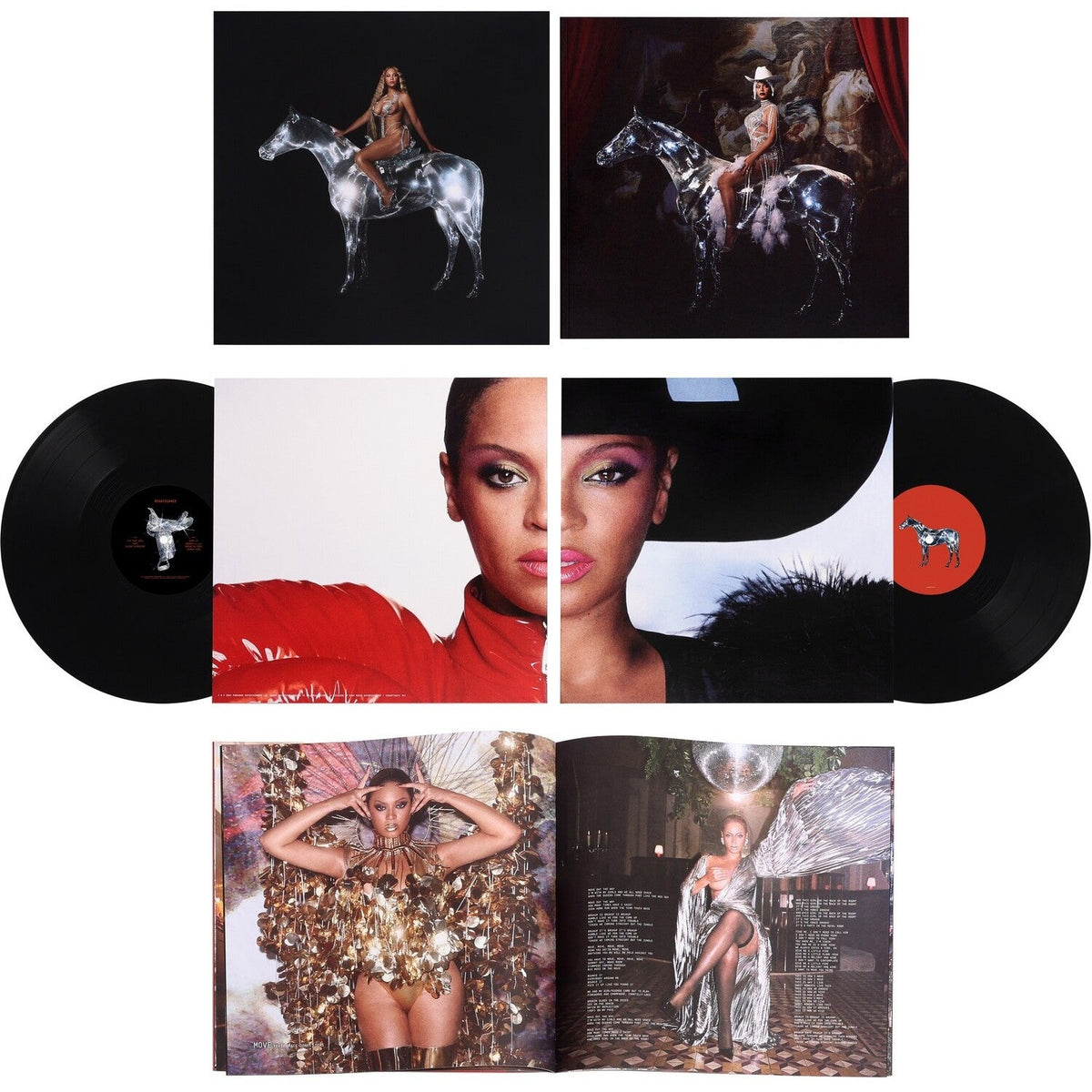 Beyoncé vinyl record bundle including Renaissance (180g 2LP) and Lemonade (Limited Edition 180g Yellow LP) brand new music collection.