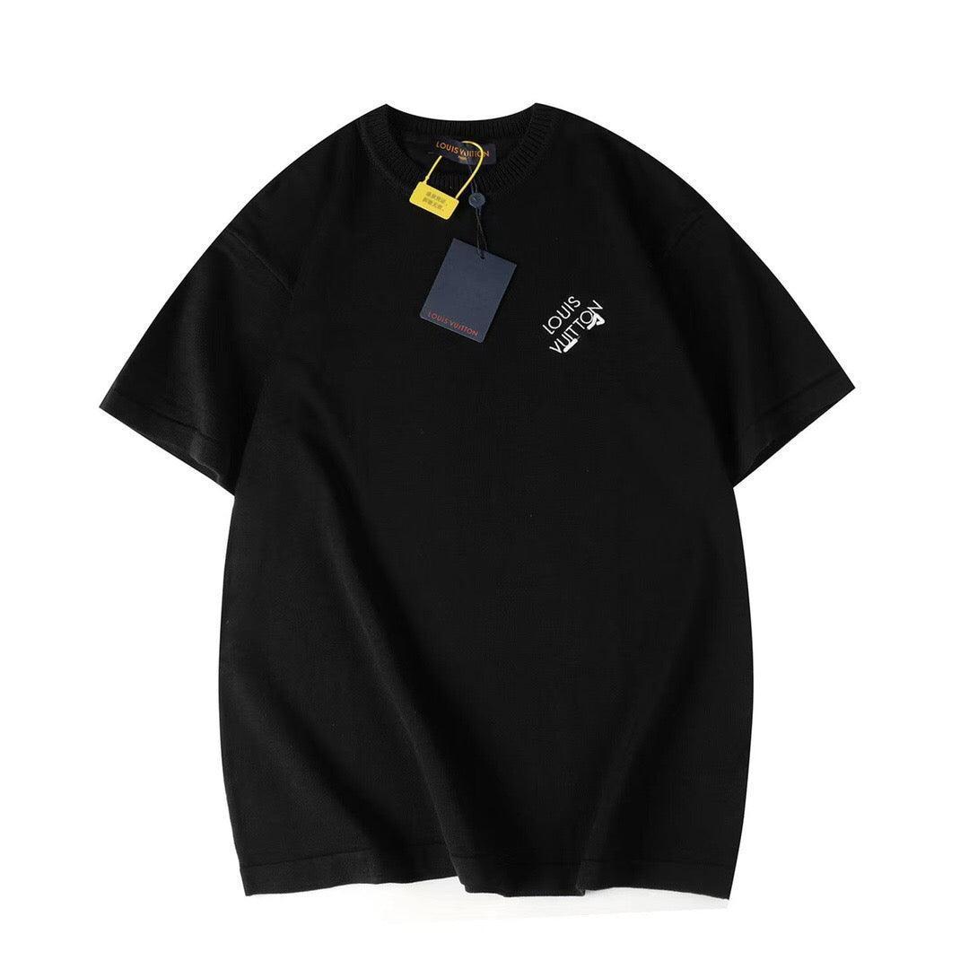 Black t-shirt with a brand logo on a white background Louis Vuitton T-Shirt Without Collar 'Black'