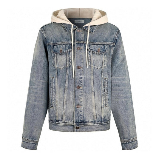 CELINE Washed Grey Denim Jacket – Casual Single-Breasted