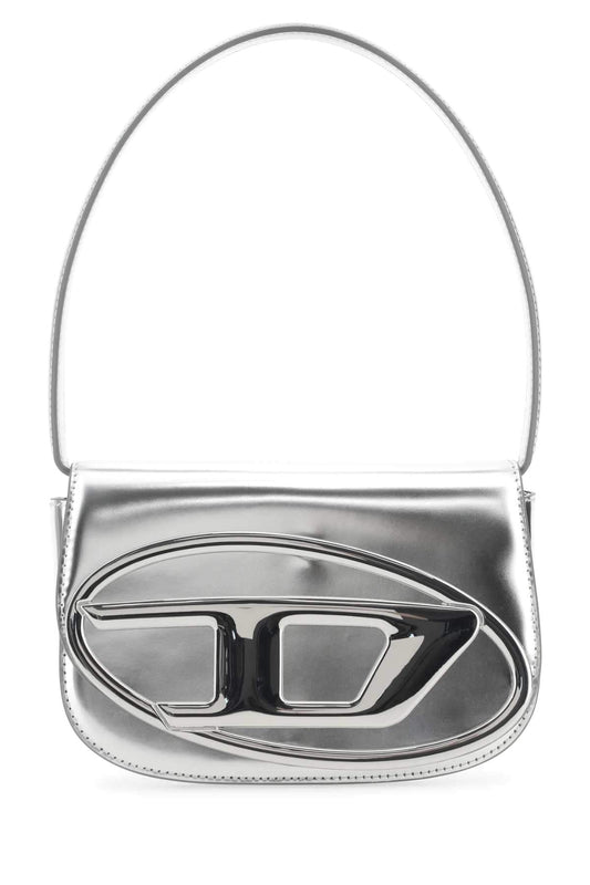 Diesel Women Silver Leather 1Dr Shoulder Bag
