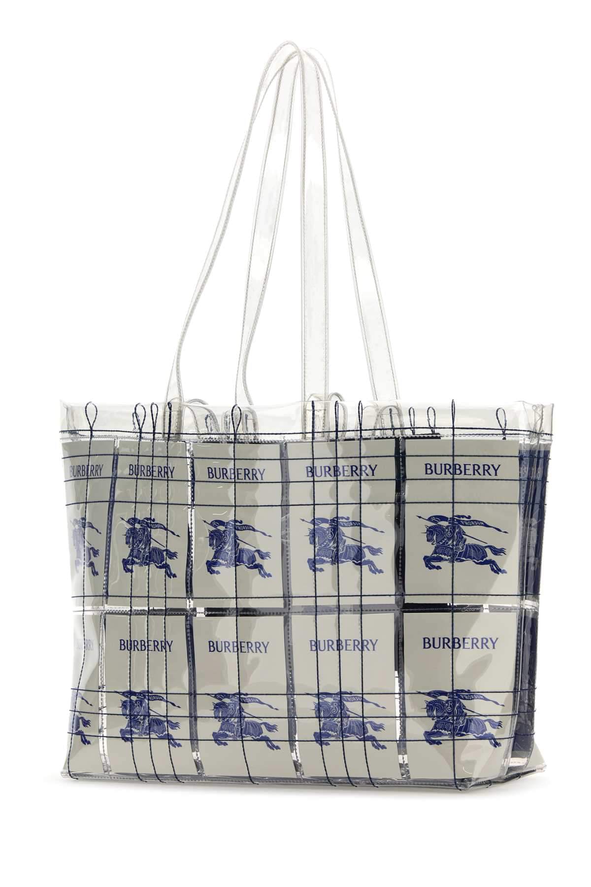 Burberry Men Embroidered Pvc Shopping Bag