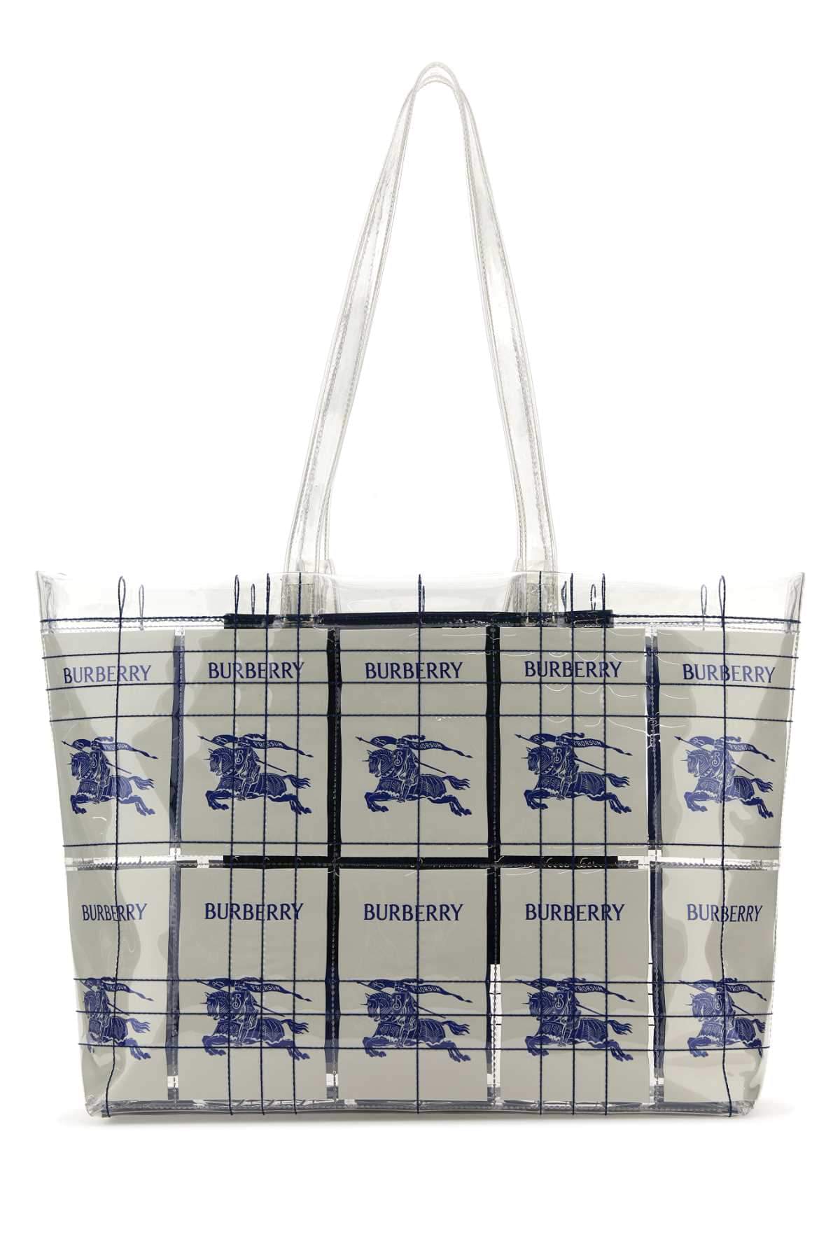 Burberry Men Embroidered Pvc Shopping Bag