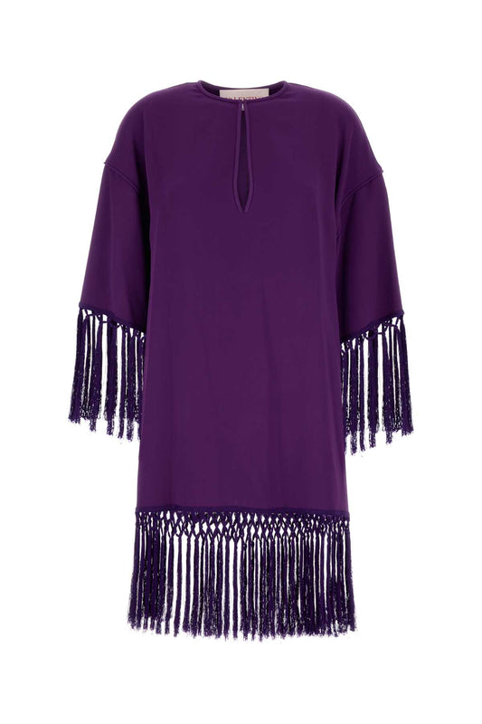 Valentino Garavani Women Purple Cady Dress