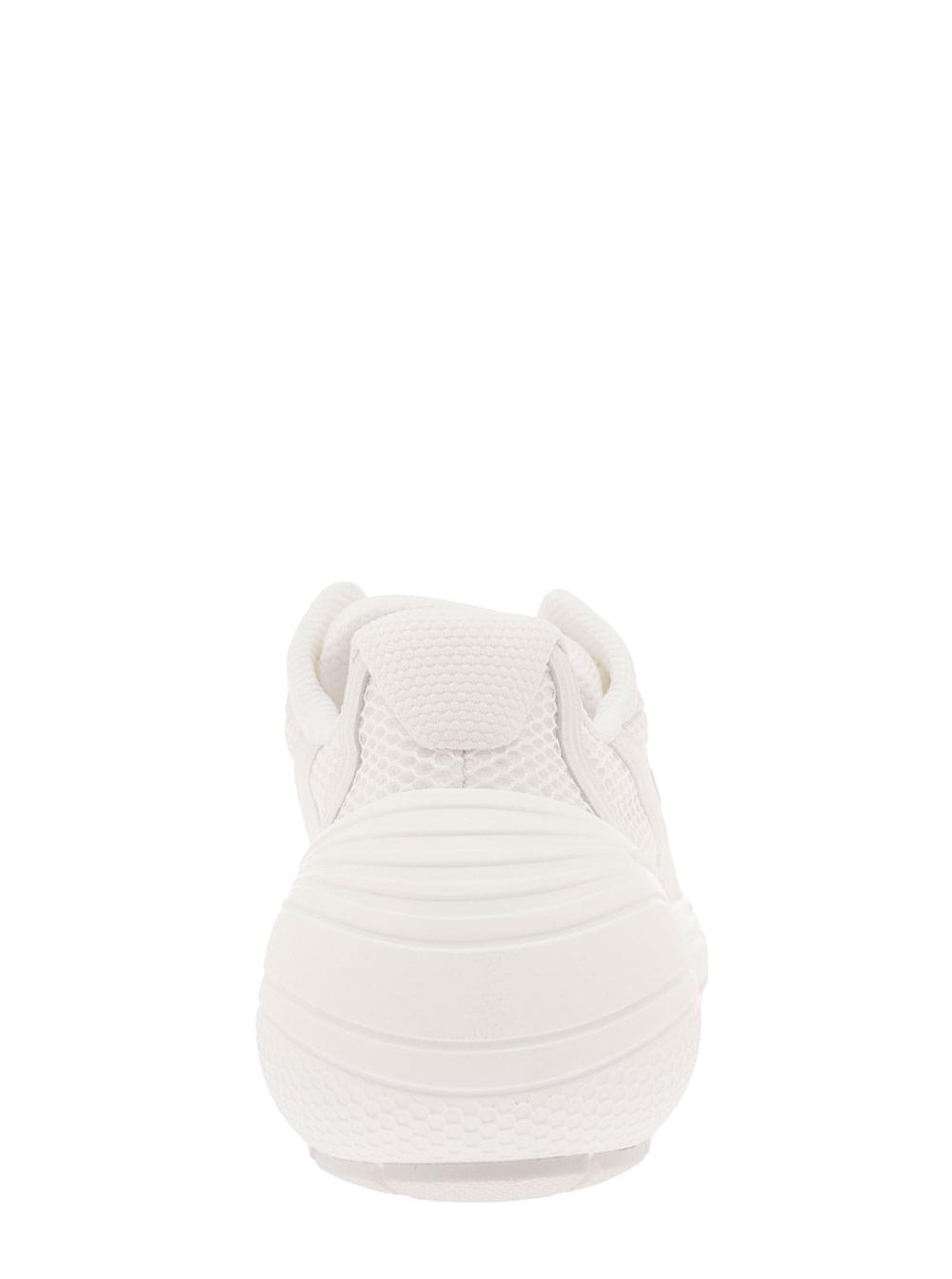 Givenchy Men 'Tk-Mx' White Low Top Sneakers With Side Logo Print In Mesh And Faux Leather Man