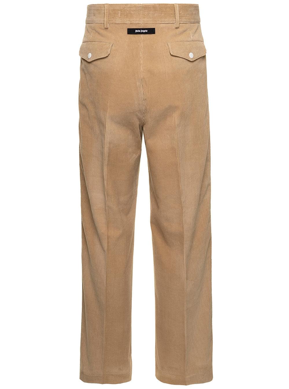 Palm Angels Men Pantalone Velluto Look