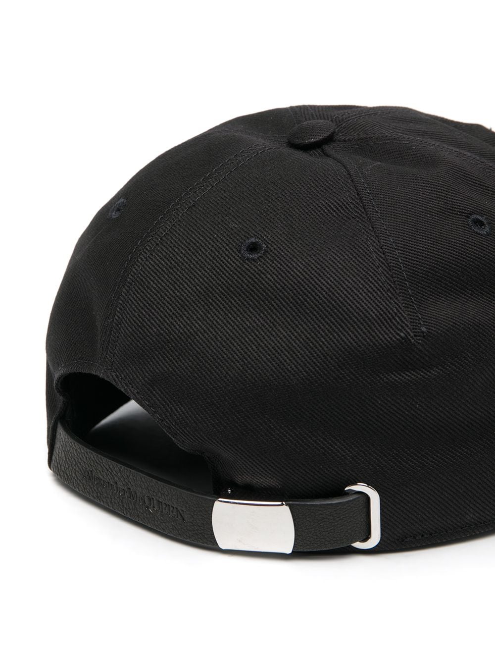 Alexander Mcqueen Men Oversize Black Jersey  Hat With  Logo Alexander Mcqueen Man