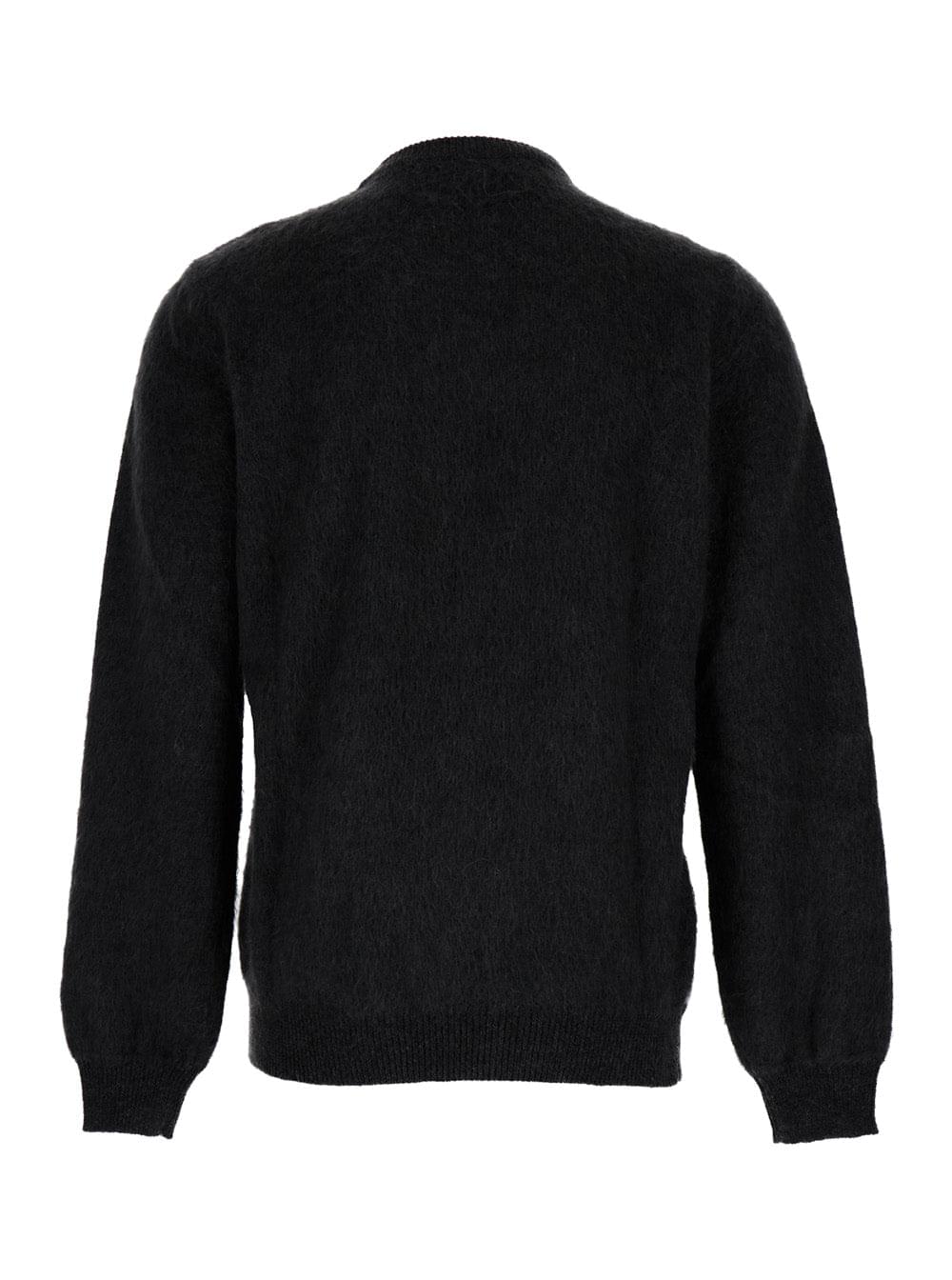 Fendi Men Grey Sweater With Jacquard Ff Motif In Wool Man