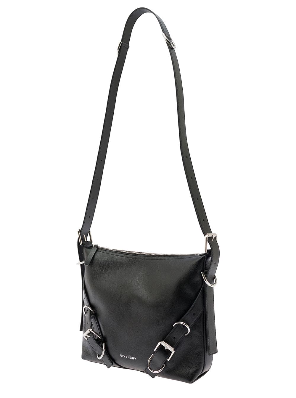 Givenchy Men 'Voyou' White Crossbody Bag With Logo And Buckle Detail In Leather Man