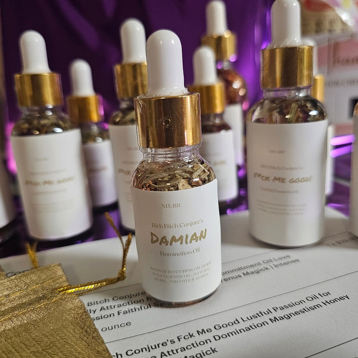 Rich Bitch Conjure's Damian Oil for Intense Domination