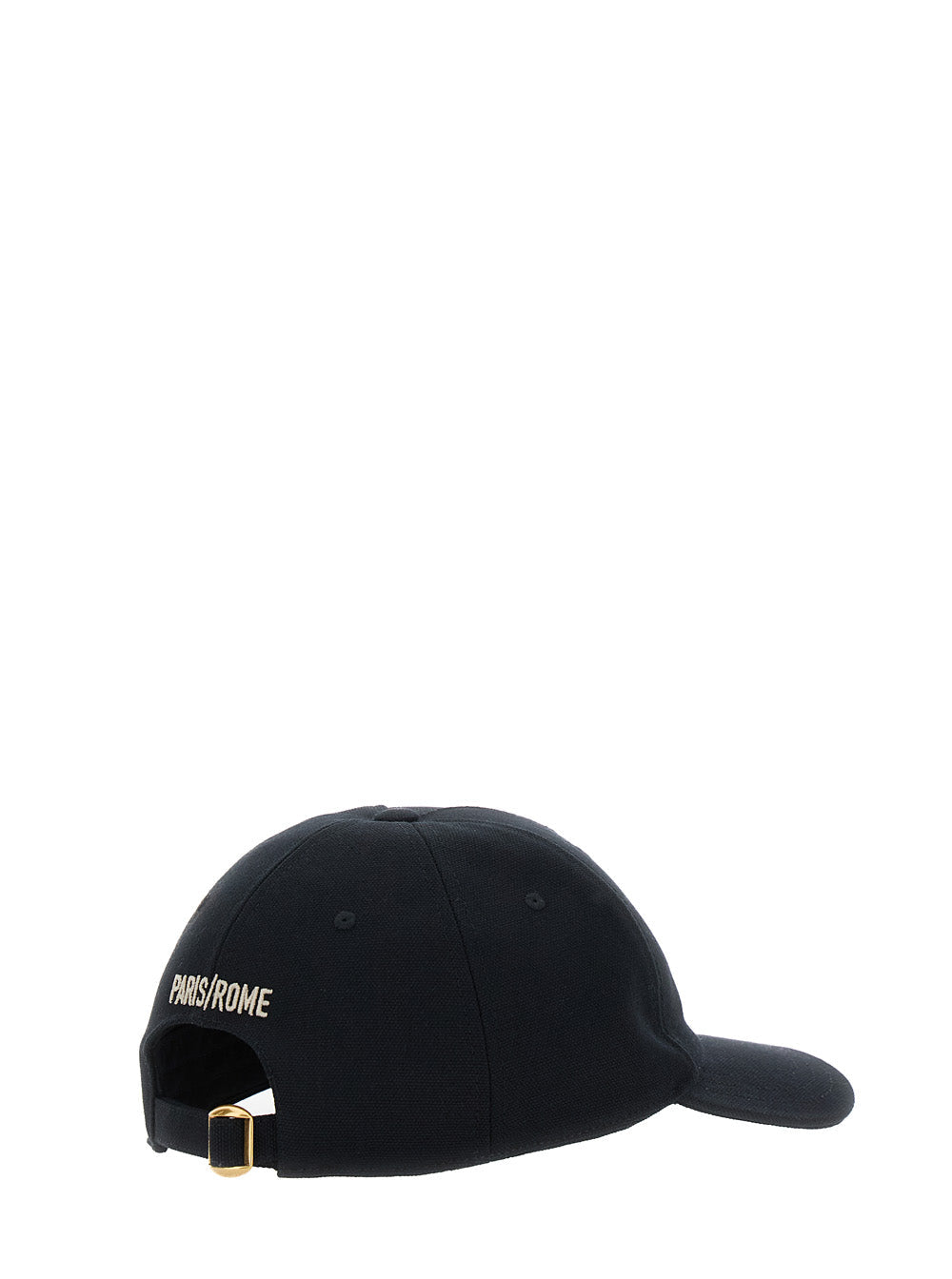 Valentino Garavani Men Black Baseball Cap With Logo Lettering On The Front In Cotton Man