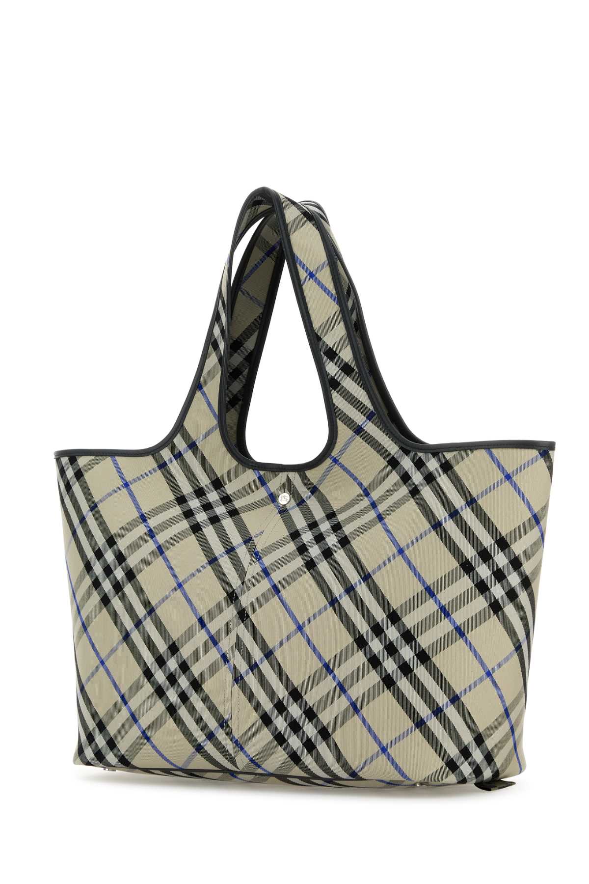 Burberry Women Embroidered Canvas Shopping Bag