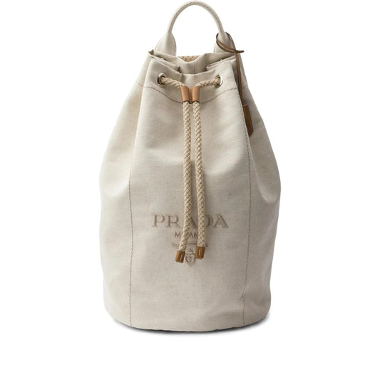 Prada Neutrals Backpacks Men