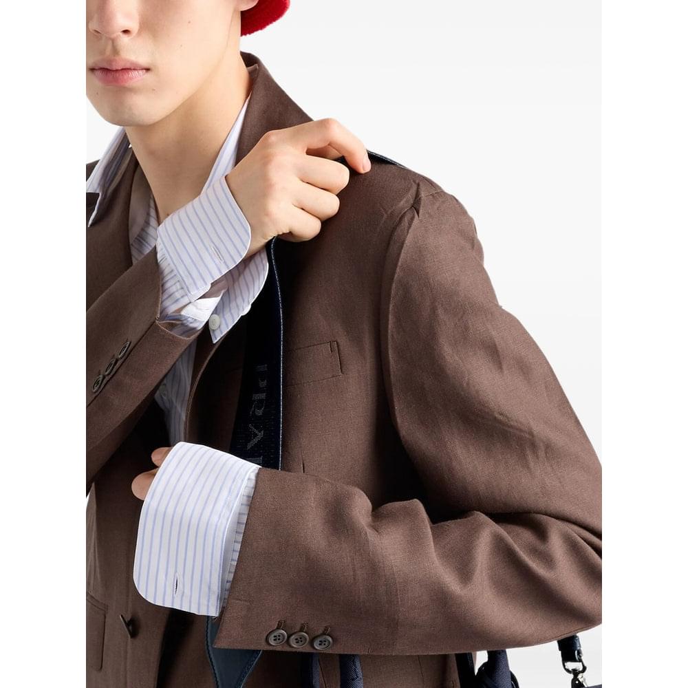 Prada Blue Tote Bags Men