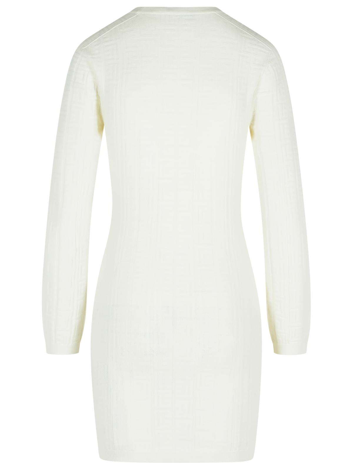 Balmain White Viscose Blend Dress Women