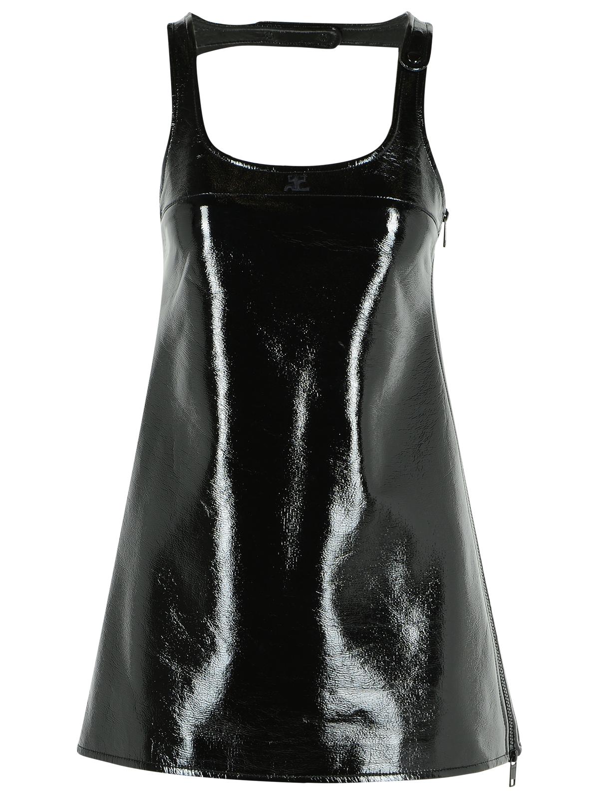 Courreges 'Reedition' Dress In Black Cotton Blend Women