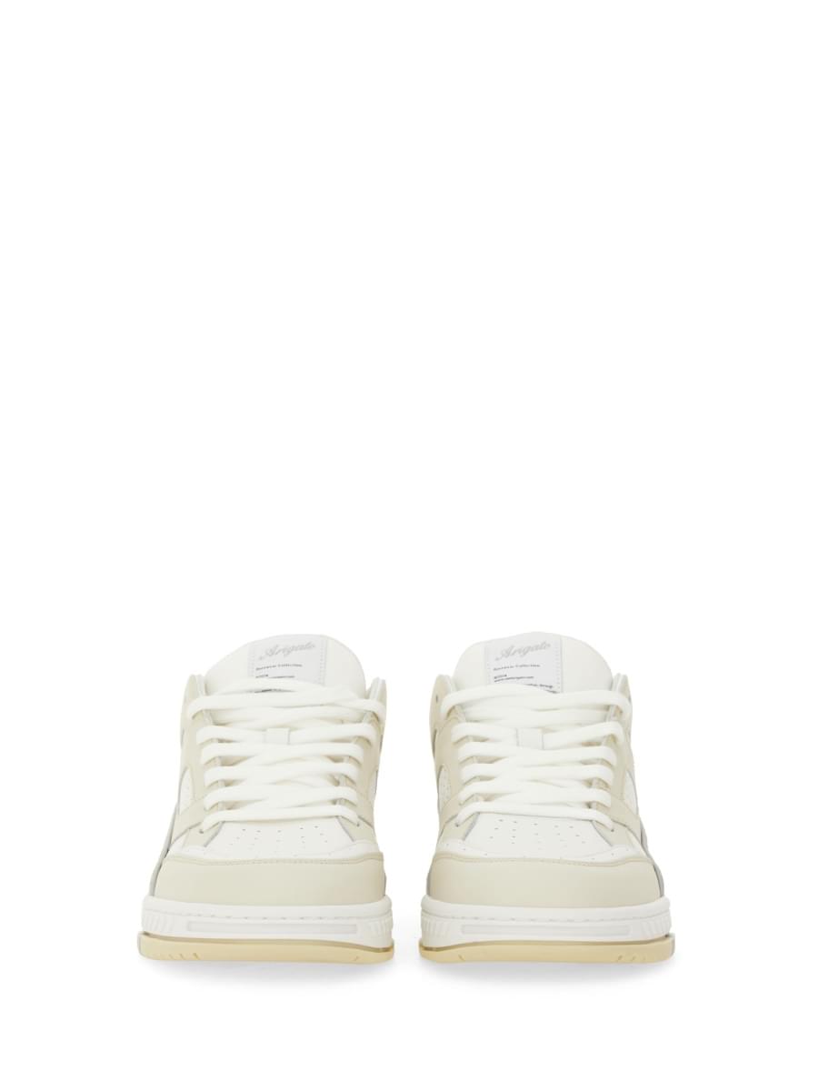 White sneakers on a white background