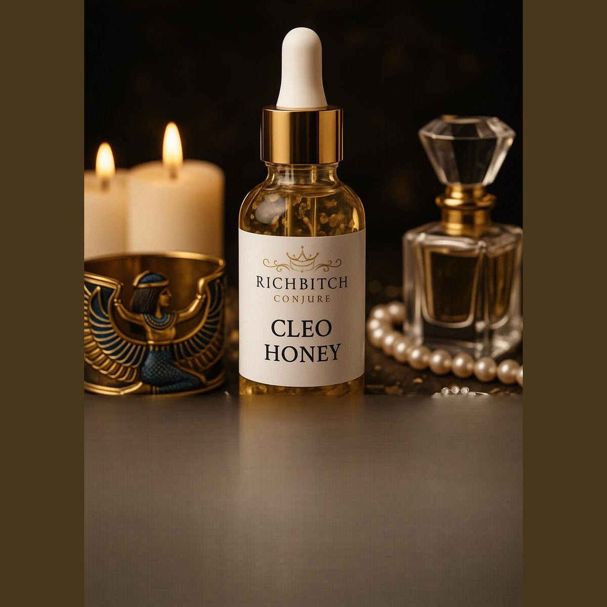 Cleo Honey Conjure Oil for Wealth, Love, and High-Class Influence
