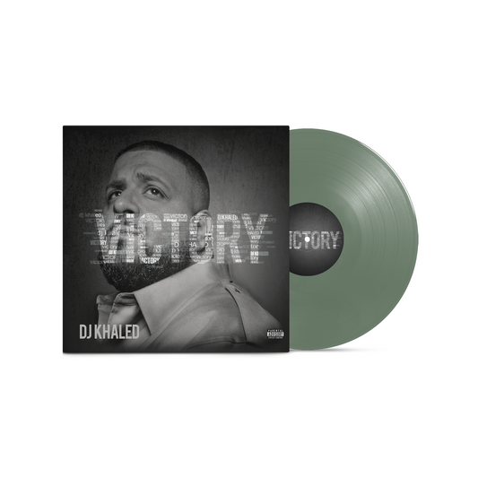 DJ Khaled Victory album vinyl record front cover art featuring the official Victory LP packaging, a must-have collectible for hip-hop fans and music enthusiasts.