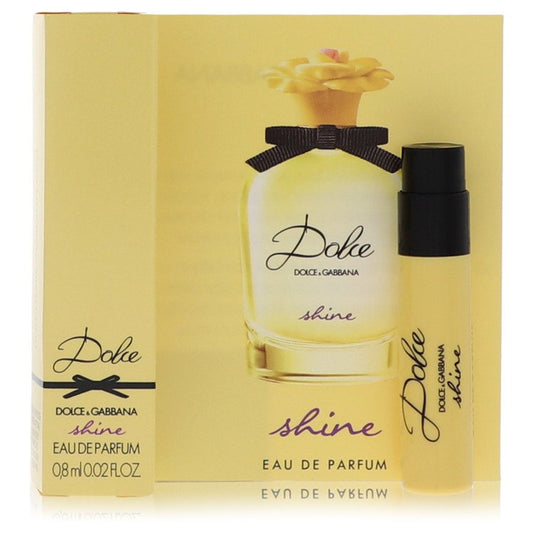 Dolce & Gabbana Shine Eau de Parfum vial sample, .02 oz travel size fragrance for women, woody aromatic scent with citrus and sandalwood notes.