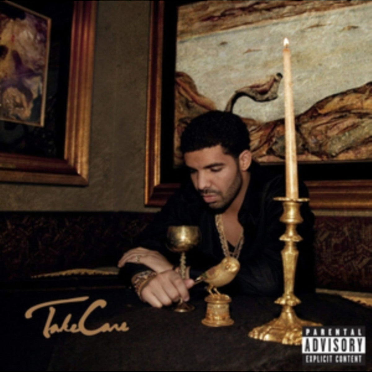 Create a descriptive alt text for this product image that identifies it as a bundle featuring Drake’s Take Care, Views, and Scorpion albums on vinyl, using relevant keywords for music collectors and vinyl enthusiasts to improve search visibility and drive sales.