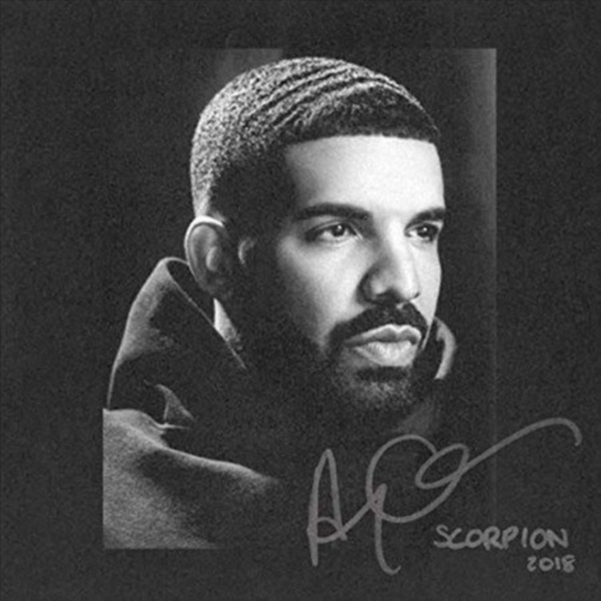 Write a descriptive alt text for this product image featuring Drake's Take Care, Views, and Scorpion vinyl collection, including keywords like Drake vinyl bundle, contemporary R&B records, and music collectibles to improve SEO and searchability.