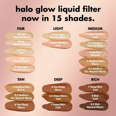 e.l.f. Halo Glow Liquid Filter Highlighter 6.5 Deep 1.06 fl oz - New