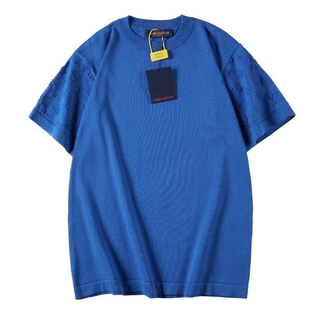 Blue t-shirt with a tag on a white background Louis Vuitton T-Shirt Without Collar 'Blue'