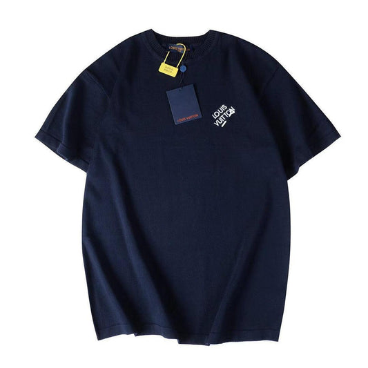 Navy blue t-shirt with brand tags on a white background Louis Vuitton T-Shirt Without Collar 'Navy Blue'