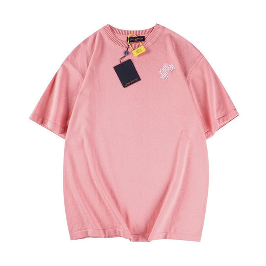 Pink t-shirt with a tag on a white background Louis Vuitton T-Shirt Without Collar 'Pink'