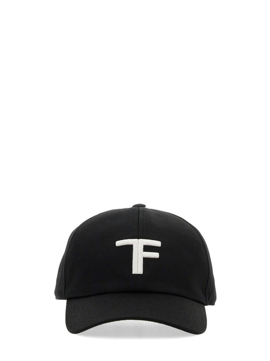 TOM FORD Men's Classic Cotton and Leather Hat