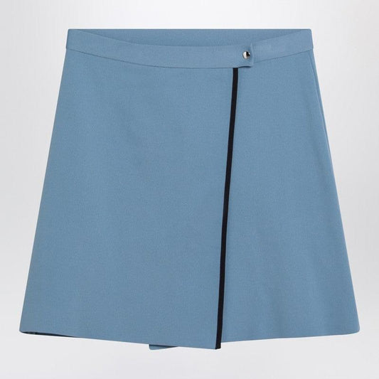 Miu Miu Light Blue Skirt In Technical Yarn Women