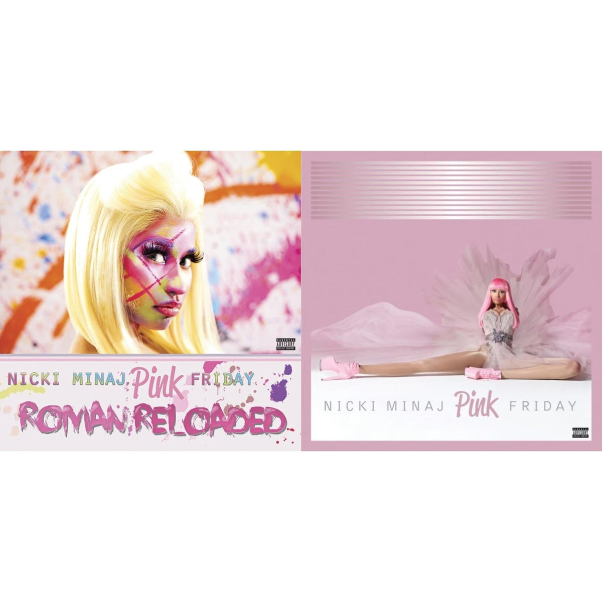 Nicki Minaj Pink Friday 10th Anniversary and Pink Friday Roman Reloaded 2LP Vinyl Bundle - Brand New Limited Edition Pop Rap Records