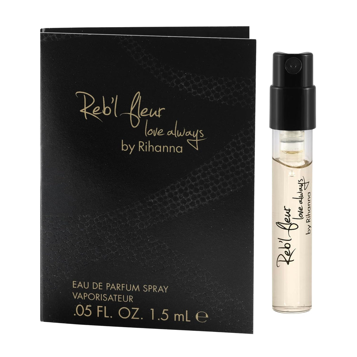 Rihanna Perfume Sample Set for Women: Travel-Sized Vials of Crush, Reb'l Fleur, Kiss, Rogue, and Rebelle Fragrances in a Discovery Gift Box