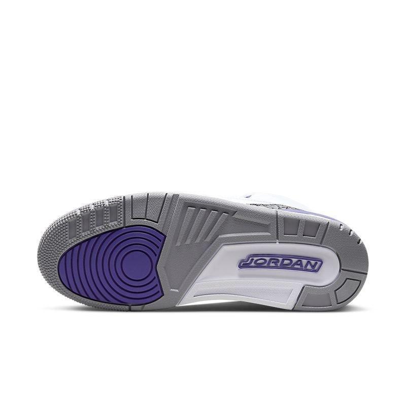 Air Jordan 3 Retro 'Dark Iris' shoe bottom view