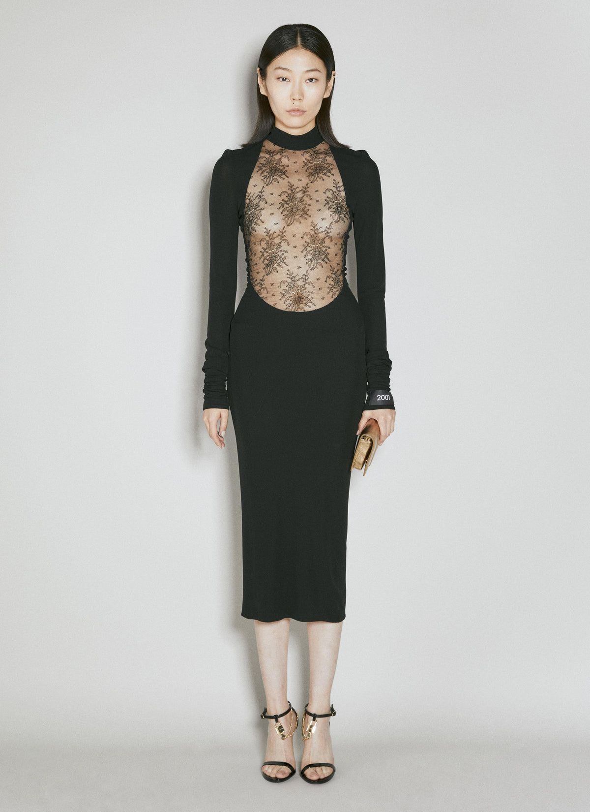 Dolce & Gabbana Women Chantilly Lace Insert Jersey Dress