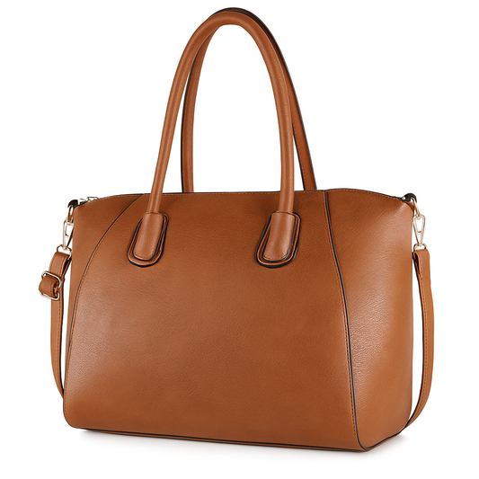 Women’s Soft Leather Handbag Tote Bags Large Shoulder Crossbody Bag 7 Cells Zipper Purse Handle Bag Phone Book Cosmetic Case for Office Lady Student