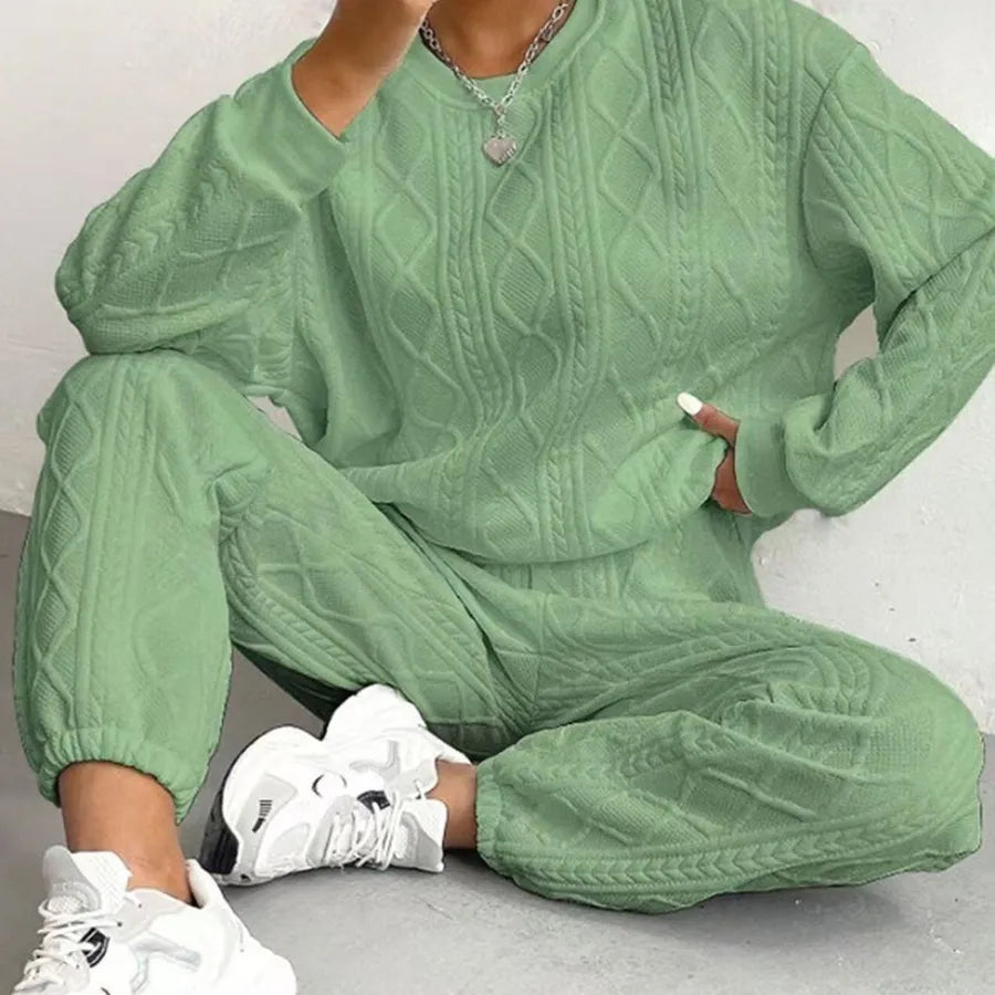 Diamond Luxe Lounge Two-Piece Set green set